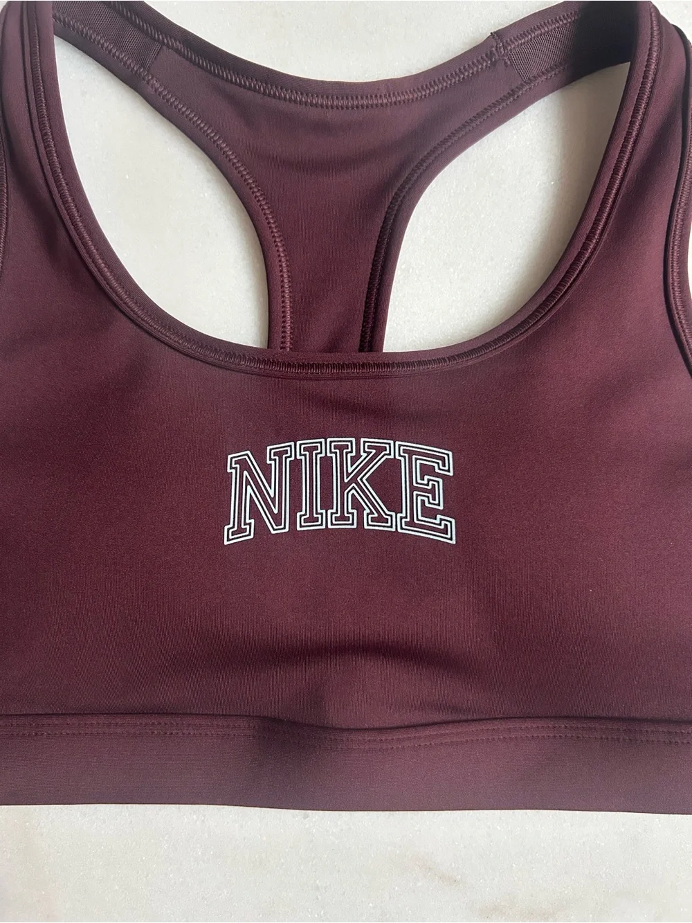 Nike Swoosh Dri-FIT Sports Bra Burgundy XS NWT